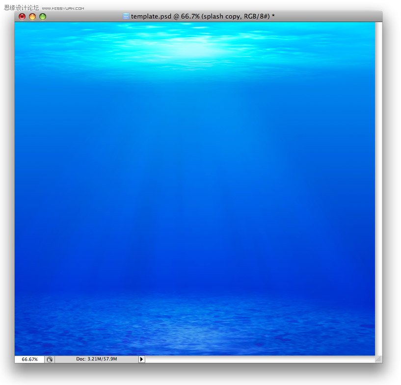Photoshop美工教程:水中的网页设计教程