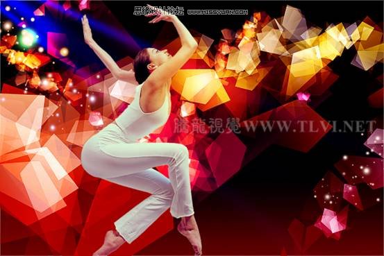 Photoshop CS5画笔教程:制作颓废的棱形光线