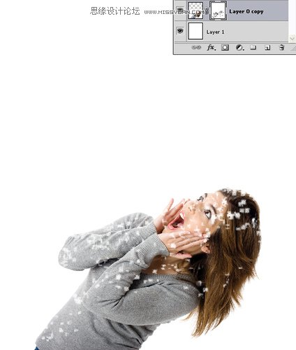 Photoshop制作人物的数字化分解效果