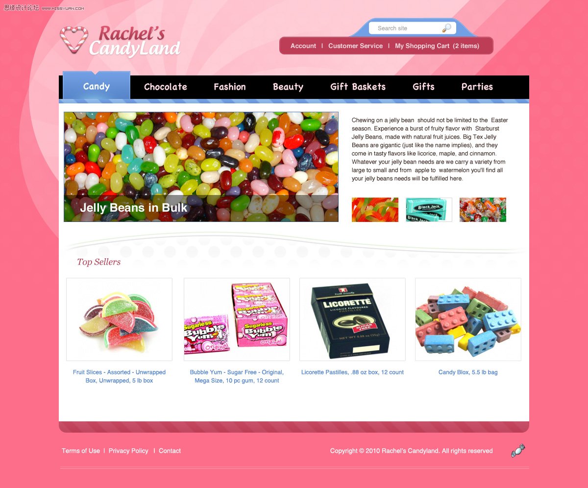 Photoshop设计一个糖果店网站教程 - 转载教程