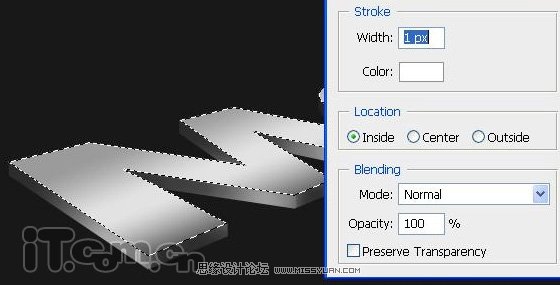 Photoshop制作一款3D立体金属字教程