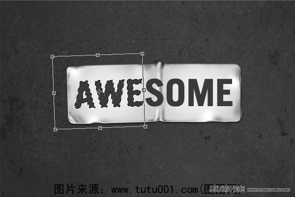 Photoshop制作逼真折叠标签贴纸