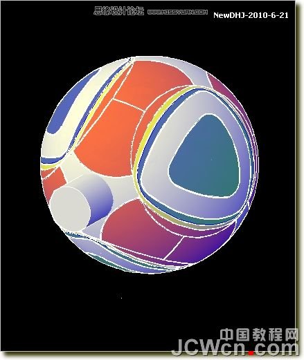 AutoCAD三维教程:南非世界杯足球的画法及渲染