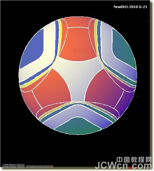 AutoCAD三维教程:南非世界杯足球的画法及渲染