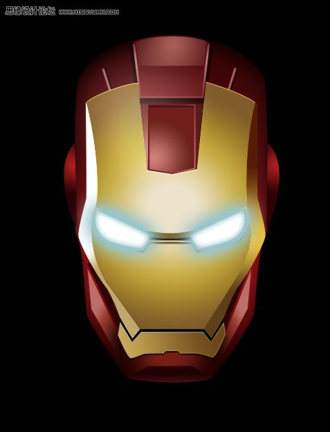 photoshop绘制个性逼真的钢铁侠头盔 - 转载教