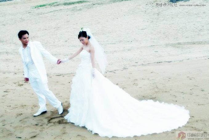 Photoshop打造绚丽梦幻的紫色婚片效果