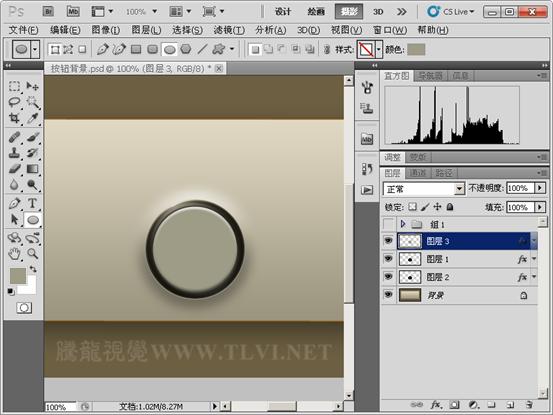 Photoshop样式教程:制作怀旧风格磨光按钮特效