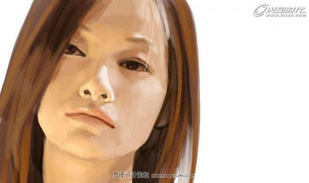 Photshop鼠绘教程:绘制超写实女性人物头像