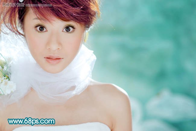 Photoshop打造清爽甜美的外景美女照片