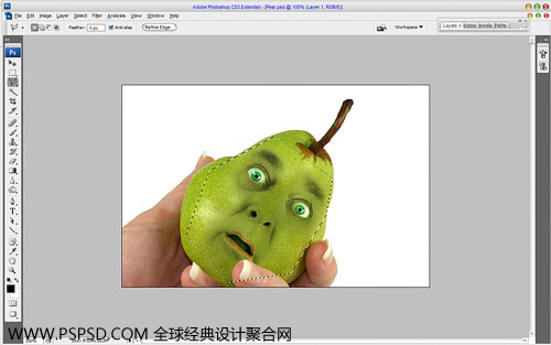 Photoshop合成教程:制作鸭梨人像效果