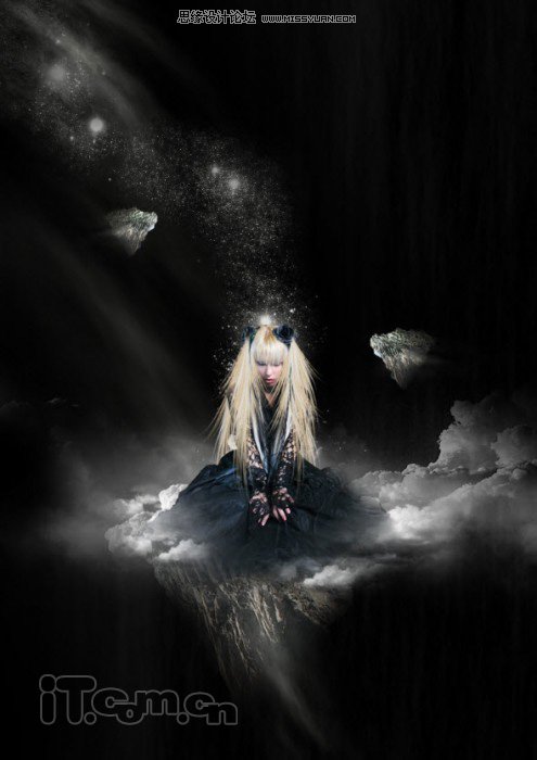 Photoshop合成教程:制作美丽的异界魔女场景