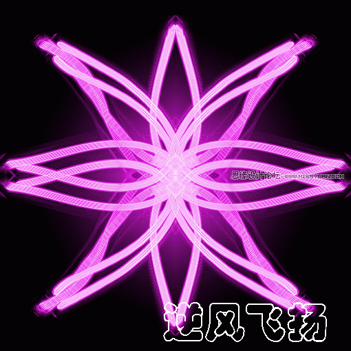 Photoshop滤镜制作漂亮的荧光花束效果