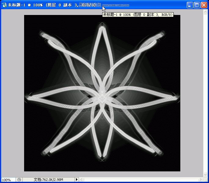 Photoshop滤镜制作漂亮的荧光花束效果