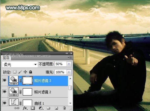 Photoshop把手机照片处理成泛黄的签名效果