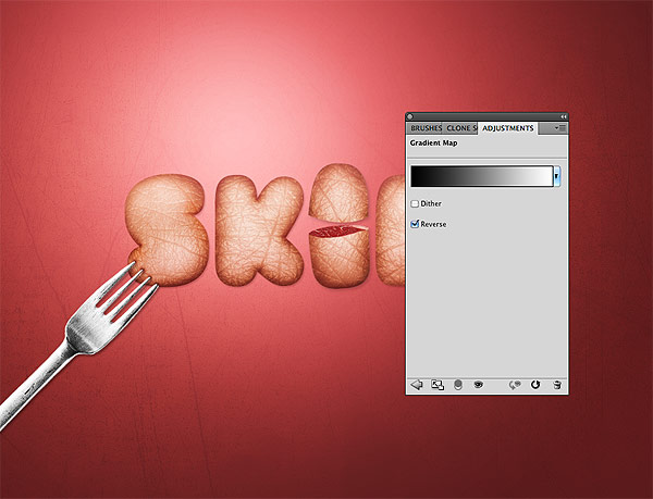 Photoshop制作皮肤质感字体教程