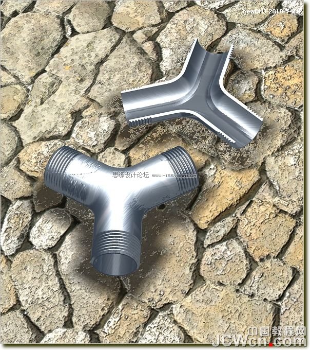AutoCAD三维建模教程:三通管的制作过程