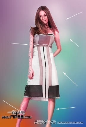 Photoshop给模特美女制作时尚的背景