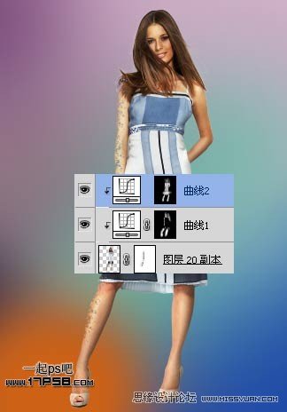 Photoshop给模特美女制作时尚的背景