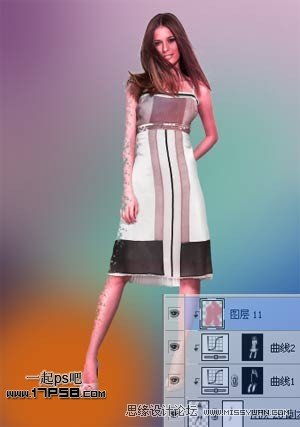 Photoshop给模特美女制作时尚的背景