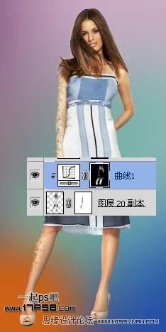 Photoshop给模特美女制作时尚的背景