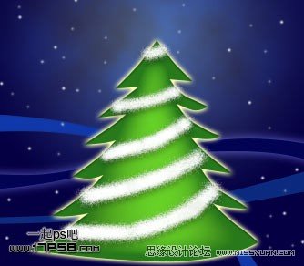 Photoshop绘制矢量风格的圣诞树