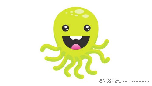 Illustrator绘制超喜感小章鱼教程