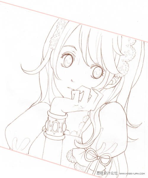 photoshop给卡通大眼mm线稿上色 - 转载教程区