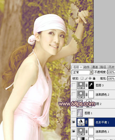 Photoshop调出外景美女日系淡雅效果