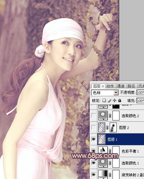 Photoshop调出外景美女日系淡雅效果