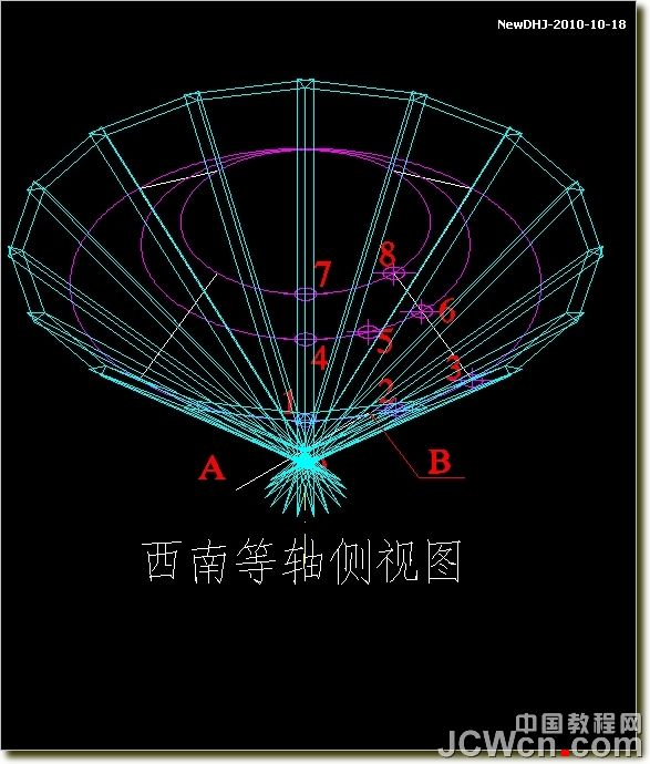 AutoCAD建模教程:绘制八心八箭的钻石