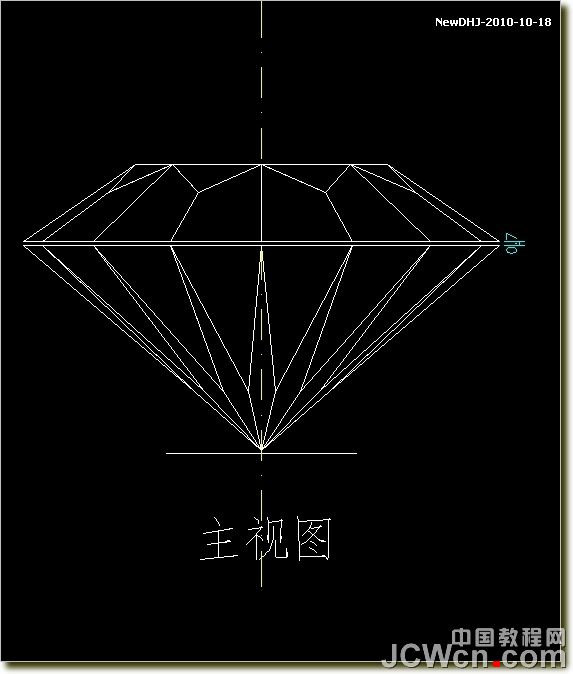 AutoCAD建模教程:绘制八心八箭的钻石(4)+-+