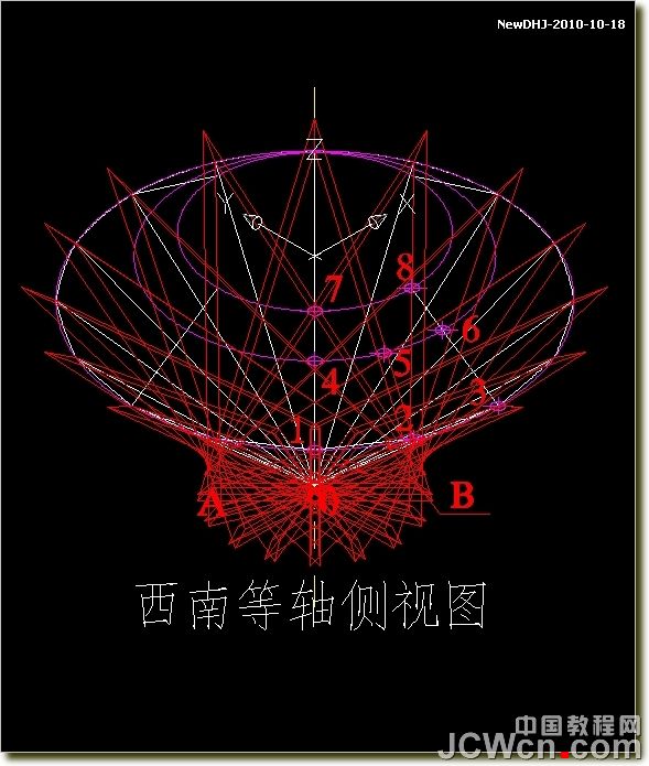 AutoCAD建模教程:绘制八心八箭的钻石