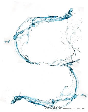 Photoshop制作奇趣的水花艺术字