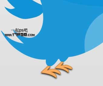 Photoshop绘制Twitter小鸟图标教程