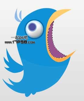 Photoshop绘制Twitter小鸟图标教程