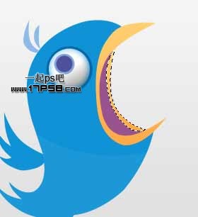 Photoshop绘制Twitter小鸟图标教程
