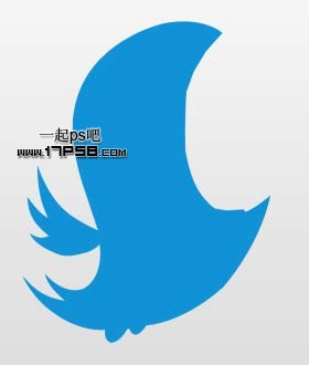 Photoshop绘制Twitter小鸟图标教程