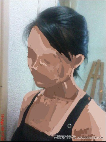 Photoshop临摹偏暗的手机人物照片