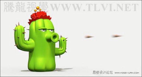 3dmax教程:给植物大战僵尸的仙人掌建模 - 3d