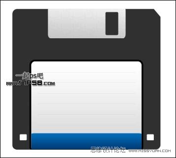 Photoshop绘制一个逼真的软盘图标