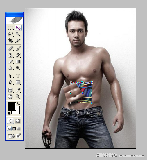 Photoshop合成教程:制作机械猛男效果