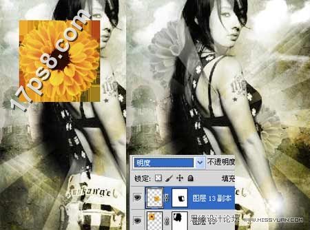 Photoshop合成怀旧风格美女海报教程