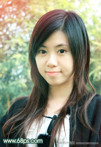 Photoshop调出外景女孩通透的肤色效果