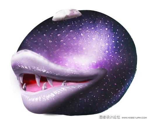 Photoshop绘制植物人大战僵尸中的食人花