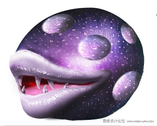Photoshop绘制植物人大战僵尸中的食人花