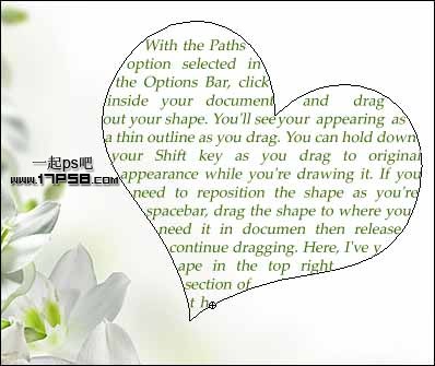 Photoshop制作文字排列的心形图案