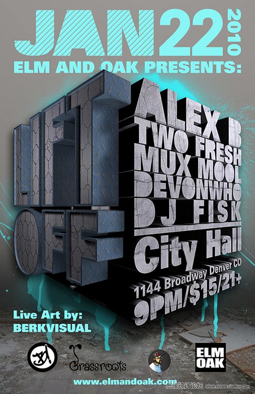 时尚的国外演唱会字体海报设计欣赏 - 设计欣赏