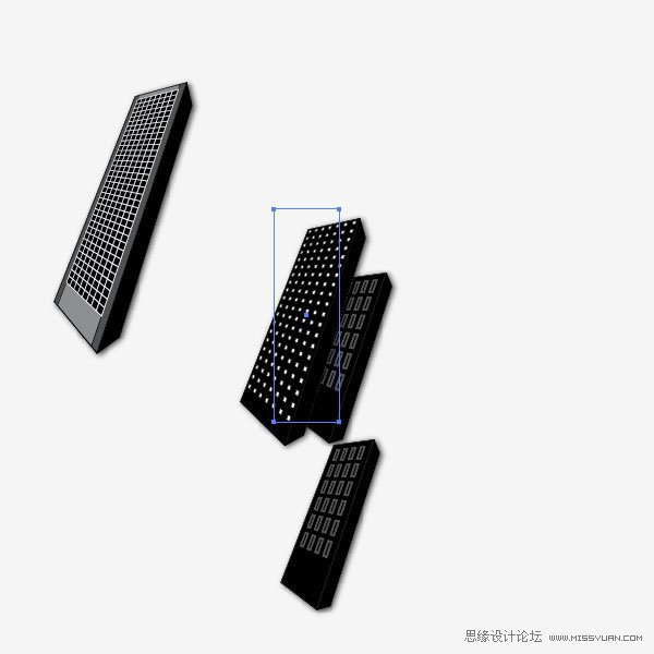 Illustrator教程:绘制城市中的高楼大厦