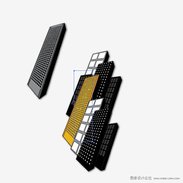 Illustrator教程:绘制城市中的高楼大厦