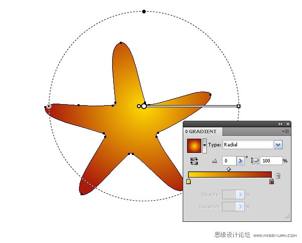 Illustrator绘制立体真实的海星教程